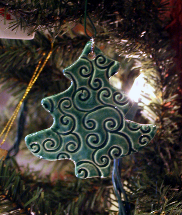 Ceramic Christmas Tree Ornament Clay Christmas Ornament Pottery Ornaments