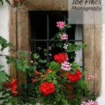 Flowerbox in Ancient Window. Hallstatt Austria