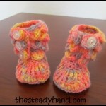 Fruit Loops Crocodile Stitch Booties by Aprile Mazey