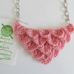 Pink Crocodile Stitch Necklace by Aprile Mazey