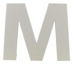 Chipboard Letter by the Paper Studio M Unfinished