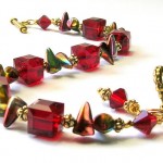 Deep Red Swarovski Bracelet by Sue Graham
