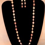 Shades of Pearl Necklace & Earrings by Sue Moore