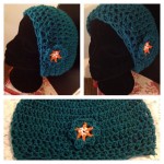 Teal Crocheted Beanie by Vicky's Handcrafted Designs