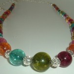 Tourmaline Quartz Multicolored Necklace by Rosemary Zamecnik