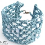 Macrame Teal Blue Hemp Bracelet by Rita Sunderland