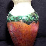 Raku Vase by Phil Schaltenbrand of Westerwald Pottery