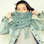 Broomstick Lace Crochet Cowl by Maya