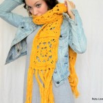 Flower Crochet Scarf by Maya