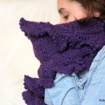Purple Crochet Cowl by Maya