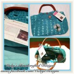 Teal Crocheted Handbag by Vicky's Handcrafted Designs