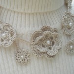 Crochet Flower Necklace by Maria Stechschulte