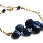 Solid 14K Gold Lapis Lazuli Bracelet by Rita Sunderland